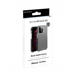 Vivanco Rock Solid matkapuhelimen suojakotelo 15,5 cm (6.1") Suojus Musta, Läpinäkyvä