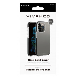 Vivanco Rock Solid matkapuhelimen suojakotelo 17 cm (6.7") Suojus Musta, Läpinäkyvä