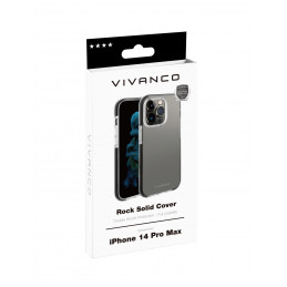 Vivanco Rock Solid matkapuhelimen suojakotelo 17 cm (6.7") Suojus Musta, Läpinäkyvä