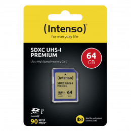 Intenso 3421490 muistikortti 64 GB SDXC UHS-I Luokka 10