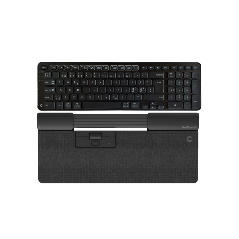 Contour Design SliderMouse Pro Regular Dark Grey + Balance Keyboard BK -Langaton - Pan Nordic Version