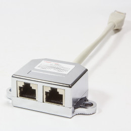 LogiLink RJ45 2xRJ45 verkkokaapeli Hopea, Valkoinen 0,15 m