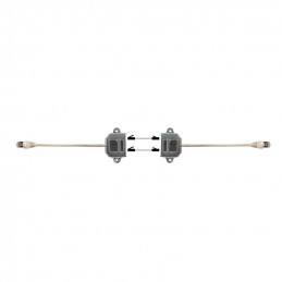 LogiLink RJ45 2xRJ45 verkkokaapeli Hopea, Valkoinen 0,15 m