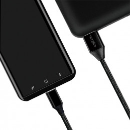 LogiLink CU0140 USB-kaapeli 1 m USB 2.0 USB C USB A Musta
