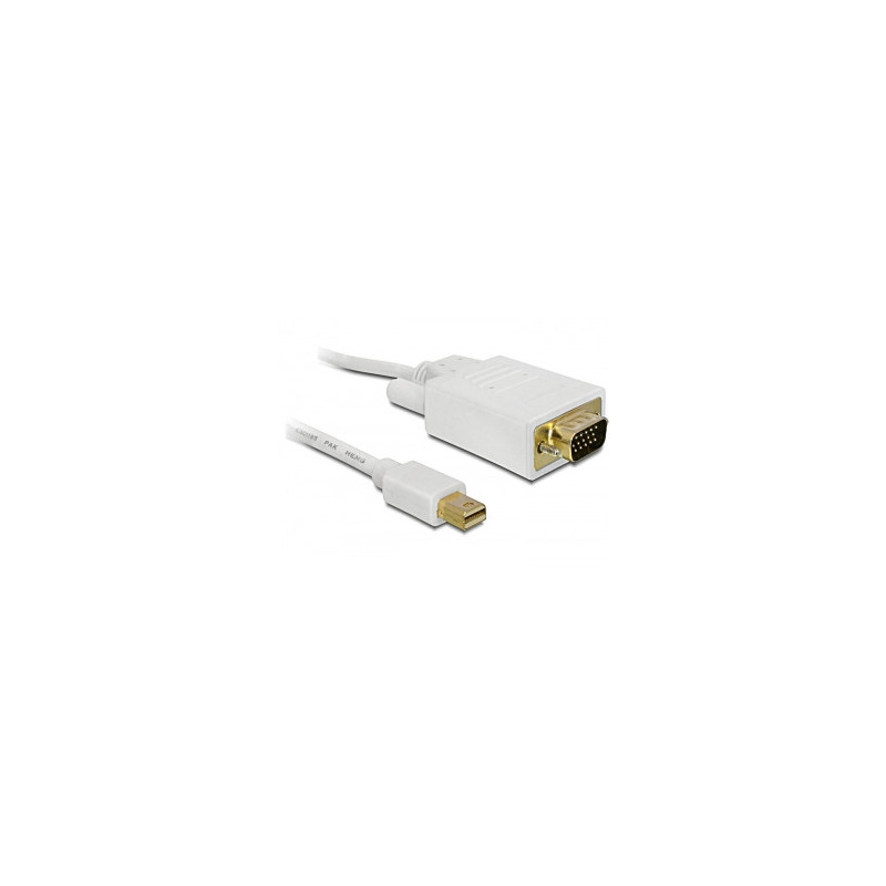 DeLOCK mini Displayport  VGA 15 pin male 1m VGA (D-Sub) Valkoinen