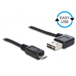 DeLOCK 0.5m, USB2.0-A USB2.0 Micro-B USB-kaapeli 0,5 m USB A Micro-USB B Musta