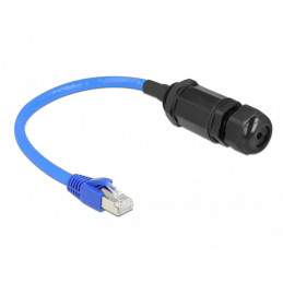 DeLOCK 66808 verkkokaapeli Musta, Sininen 0,25 m Cat6 SF UTP (S-FTP)
