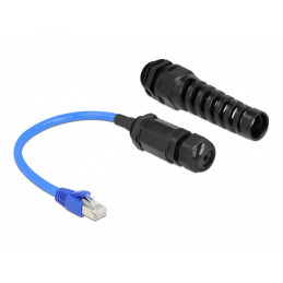 DeLOCK 66809 verkkokaapeli Musta, Sininen 0,25 m Cat6 SF UTP (S-FTP)