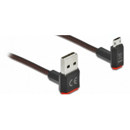 DeLOCK 85264 USB-kaapeli 0,2 m USB 2.0 USB A Micro-USB B Musta