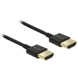 DeLOCK HDMI HDMI, 1.5 m HDMI-kaapeli 1,5 m HDMI-tyyppi A (vakio) Musta