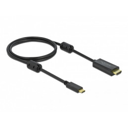 DeLOCK 85969 videokaapeli-adapteri 1 m USB Type-C HDMI Musta