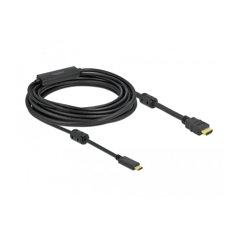 DeLOCK 85973 videokaapeli-adapteri 7 m USB Type-C HDMI Musta
