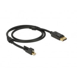DeLOCK 83721 DisplayPort-kaapeli 1 m Mini DisplayPort Musta