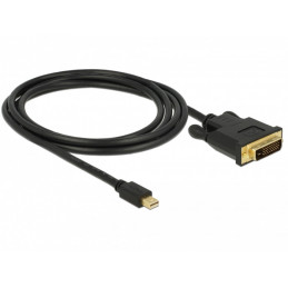 DeLOCK 83989 videokaapeli-adapteri 2 m Mini DisplayPort DVI-D Musta