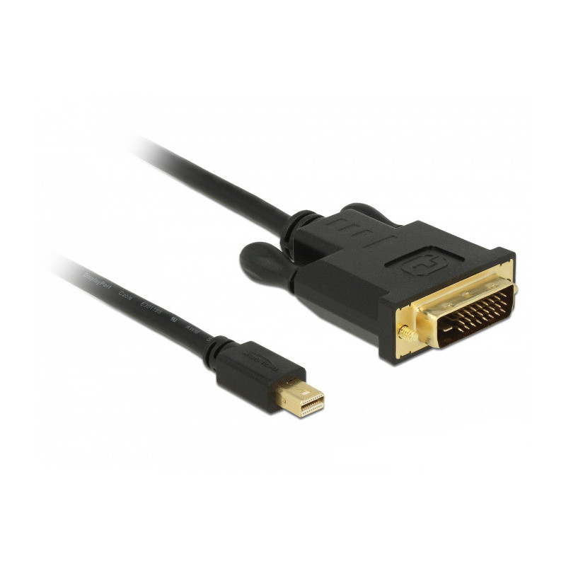 DeLOCK 83990 videokaapeli-adapteri 3 m Mini DisplayPort DVI-D Musta