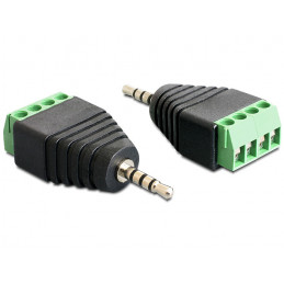 DeLOCK 65454 kaapelin sukupuolenvaihtaja 2.5mm 4pin Musta, Vihreä