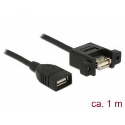 DeLOCK 85460 USB-kaapeli 1 m USB 2.0 USB A Musta