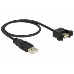 DeLOCK 85461 USB-kaapeli 0,5 m USB 2.0 USB A Musta