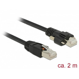 DeLOCK 85668 verkkokaapeli Musta 2 m Cat6 S FTP (S-STP)