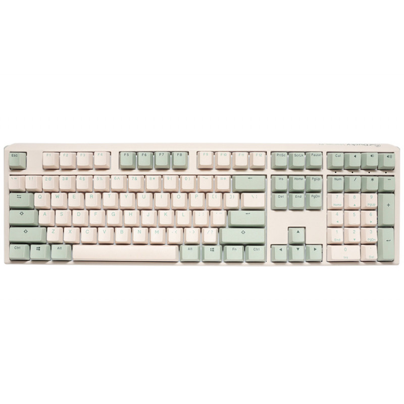 Ducky ONE 3 näppäimistö USB QWERTY Pohjoismainen Beige, Oliivi