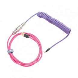 Ducky Premicord Vaaleanpunainen, Violetti 1,8 m USB A-tyyppi, USB Type-C
