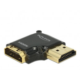 DeLOCK HDMI-A HDMI-A, F M, 90° Musta