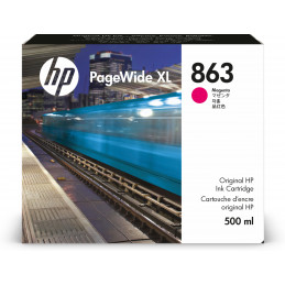 HP 863 500-ml Magenta PageWide XL Ink Cartridge