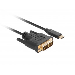 Lanberg CA-CMDV-10CU-0030-BK videokaapeli-adapteri 3 m USB Type-C DVI-D Musta