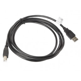 Lanberg CA-USBA-10CC-0018-BK USB-kaapeli 1,8 m USB 2.0 USB B Musta