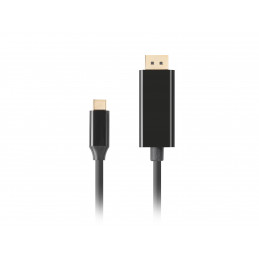 Lanberg CA-CMDP-10CU-0018-BK videokaapeli-adapteri 1,8 m USB Type-C DisplayPort Musta