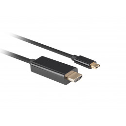 Lanberg CA-CMHD-10CU-0005-BK videokaapeli-adapteri 0,5 m USB Type-C HDMI Musta