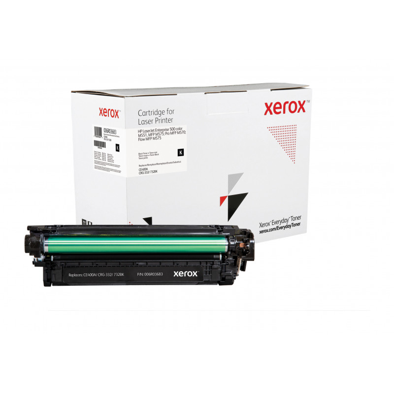Everyday Mustavalko -värikasetti Xeroxilta, HP CE400A -yhteensopiva, 5500 sivua- (006R03683)