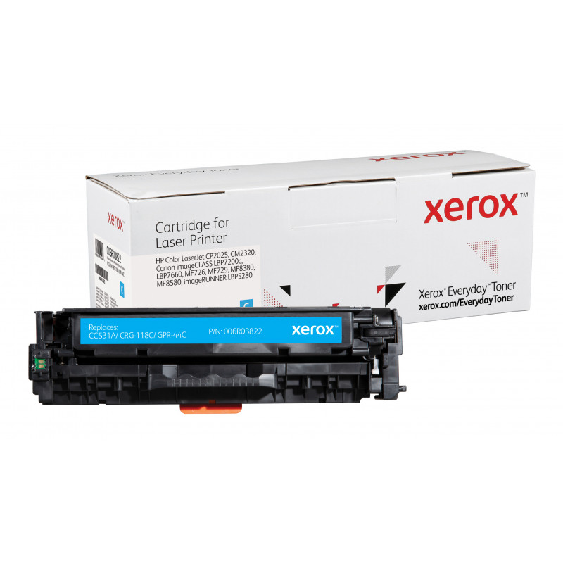 Everyday Syaani -värikasetti Xeroxilta, HP CC531A  CRG-118C  GPR-44C -yhteensopiva, 2800 sivua- (006R03822)
