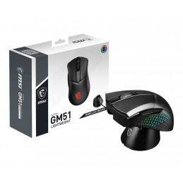 MSI CLUTCH GM51 LIGHTWEIGHT WIRELESS hiiri Oikeakätinen Langaton RF Optinen 26000 DPI