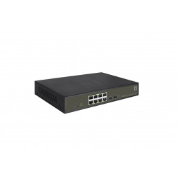 LevelOne GES-2110P verkkokytkin Hallittu L2 Gigabit Ethernet (10 100 1000) Power over Ethernet -tuki Musta