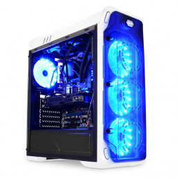 LC-Power Gaming 988W - Blue Typhoon Midi Tower Valkoinen