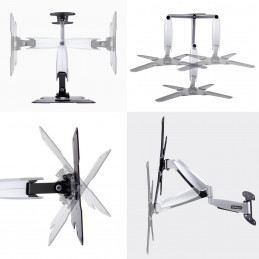StarTech.com FHA-TV-WALL-MOUNT TV-kiinnike 139,7 cm (55") Musta, Hopea