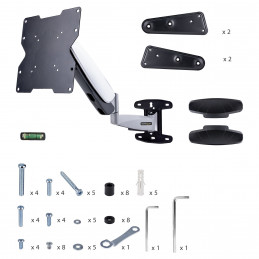 StarTech.com FHA-TV-WALL-MOUNT TV-kiinnike 139,7 cm (55") Musta, Hopea